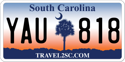 SC license plate YAU818