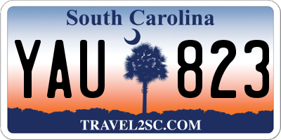 SC license plate YAU823