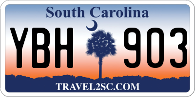 SC license plate YBH903
