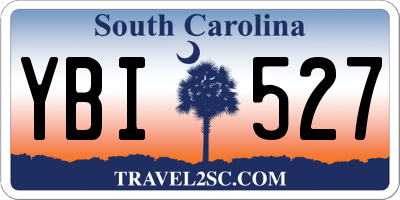 SC license plate YBI527