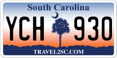 SC license plate YCH930