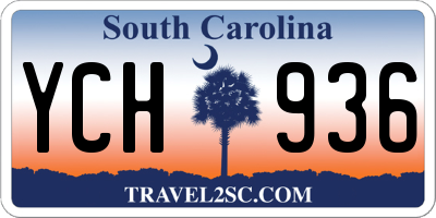 SC license plate YCH936