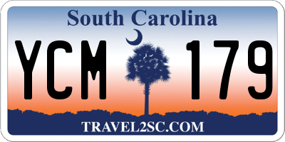 SC license plate YCM179