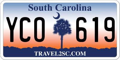 SC license plate YCO619