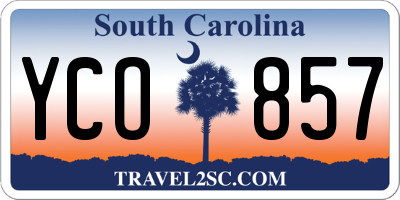 SC license plate YCO857