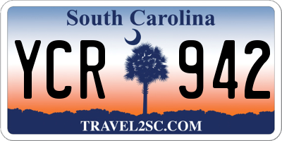 SC license plate YCR942