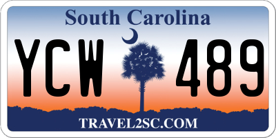 SC license plate YCW489