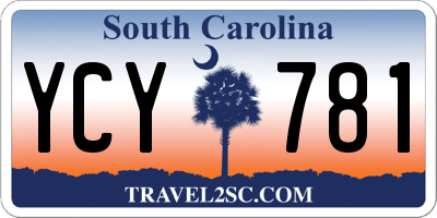 SC license plate YCY781