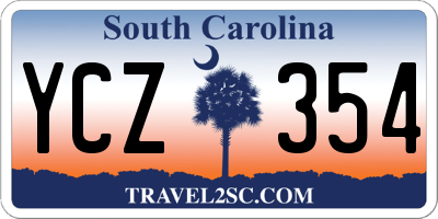 SC license plate YCZ354