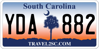 SC license plate YDA882