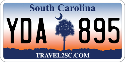 SC license plate YDA895