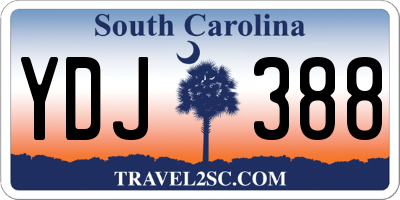 SC license plate YDJ388
