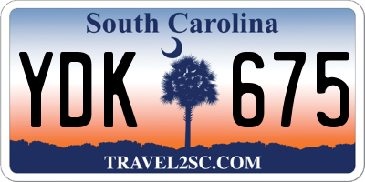 SC license plate YDK675