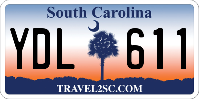 SC license plate YDL611