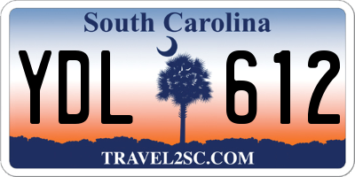 SC license plate YDL612