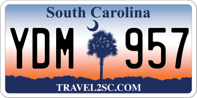 SC license plate YDM957