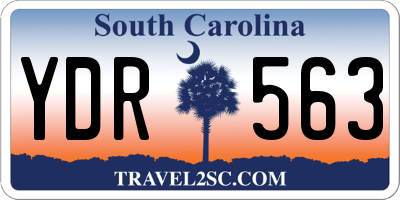 SC license plate YDR563