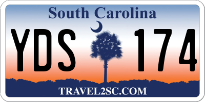 SC license plate YDS174