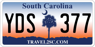 SC license plate YDS377