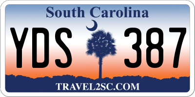 SC license plate YDS387