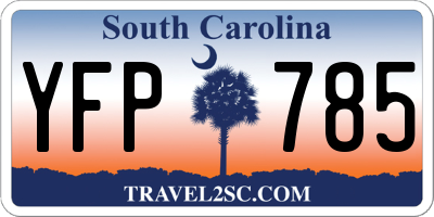 SC license plate YFP785
