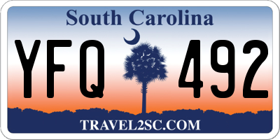 SC license plate YFQ492