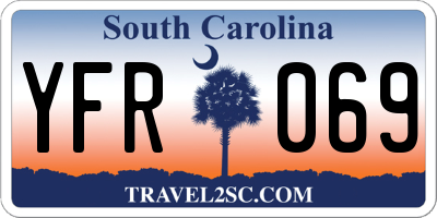 SC license plate YFR069
