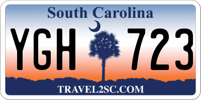 SC license plate YGH723