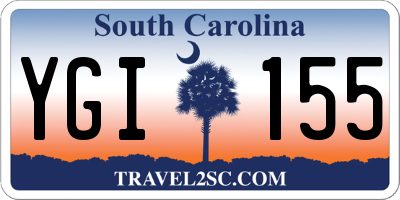 SC license plate YGI155
