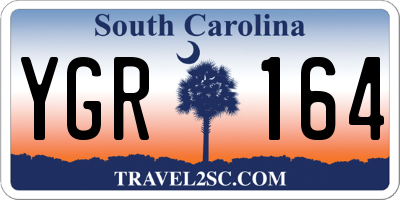 SC license plate YGR164