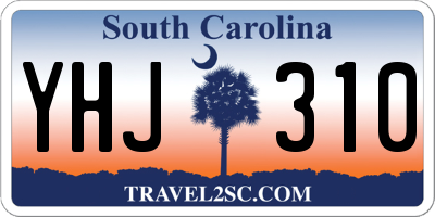 SC license plate YHJ310