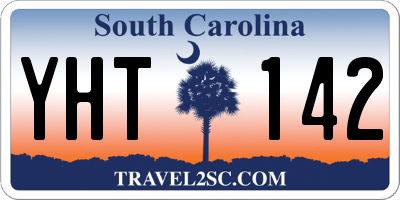 SC license plate YHT142