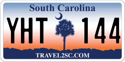 SC license plate YHT144