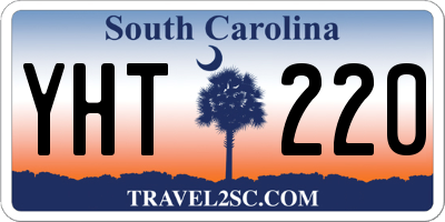 SC license plate YHT220