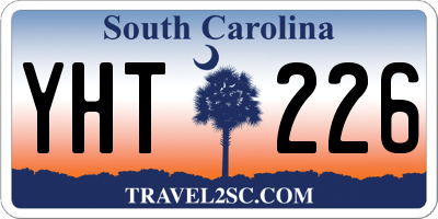 SC license plate YHT226