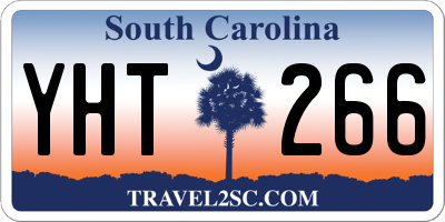 SC license plate YHT266