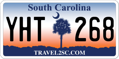 SC license plate YHT268
