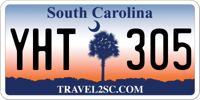 SC license plate YHT305