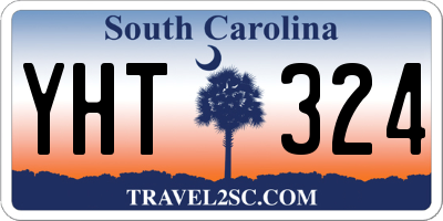 SC license plate YHT324