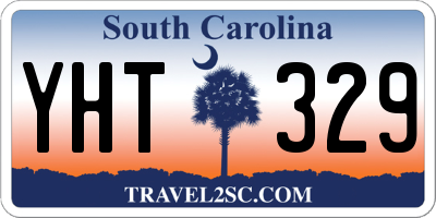 SC license plate YHT329