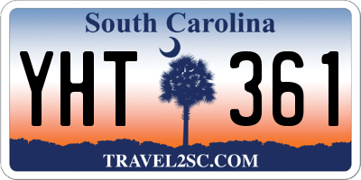 SC license plate YHT361