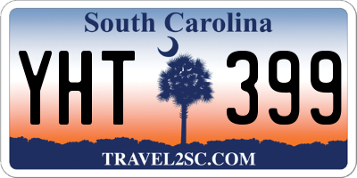 SC license plate YHT399