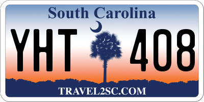 SC license plate YHT408