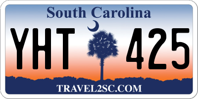SC license plate YHT425