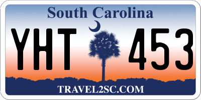 SC license plate YHT453