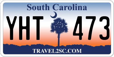 SC license plate YHT473