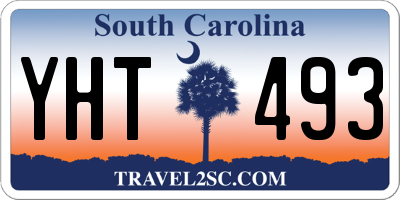 SC license plate YHT493