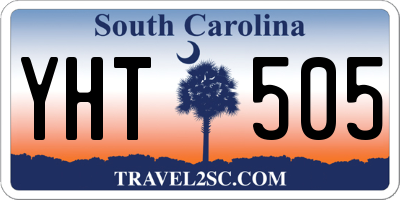 SC license plate YHT505