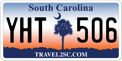 SC license plate YHT506