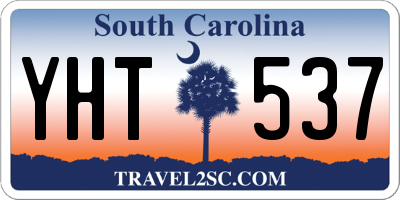 SC license plate YHT537